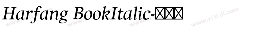 Harfang BookItalic字体转换